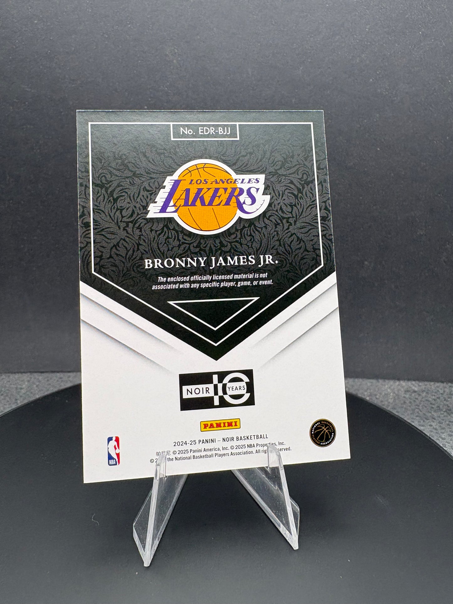 2024-25 NOIR Bronny James Jr Elegant Decor 2 color patch RC /49