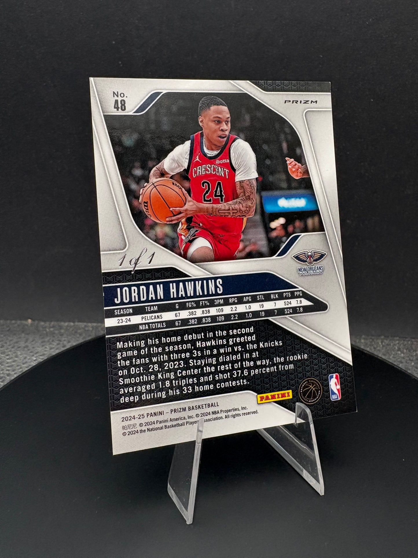 2024-25 Prizm Jordan Hawkins 1/1 #48
