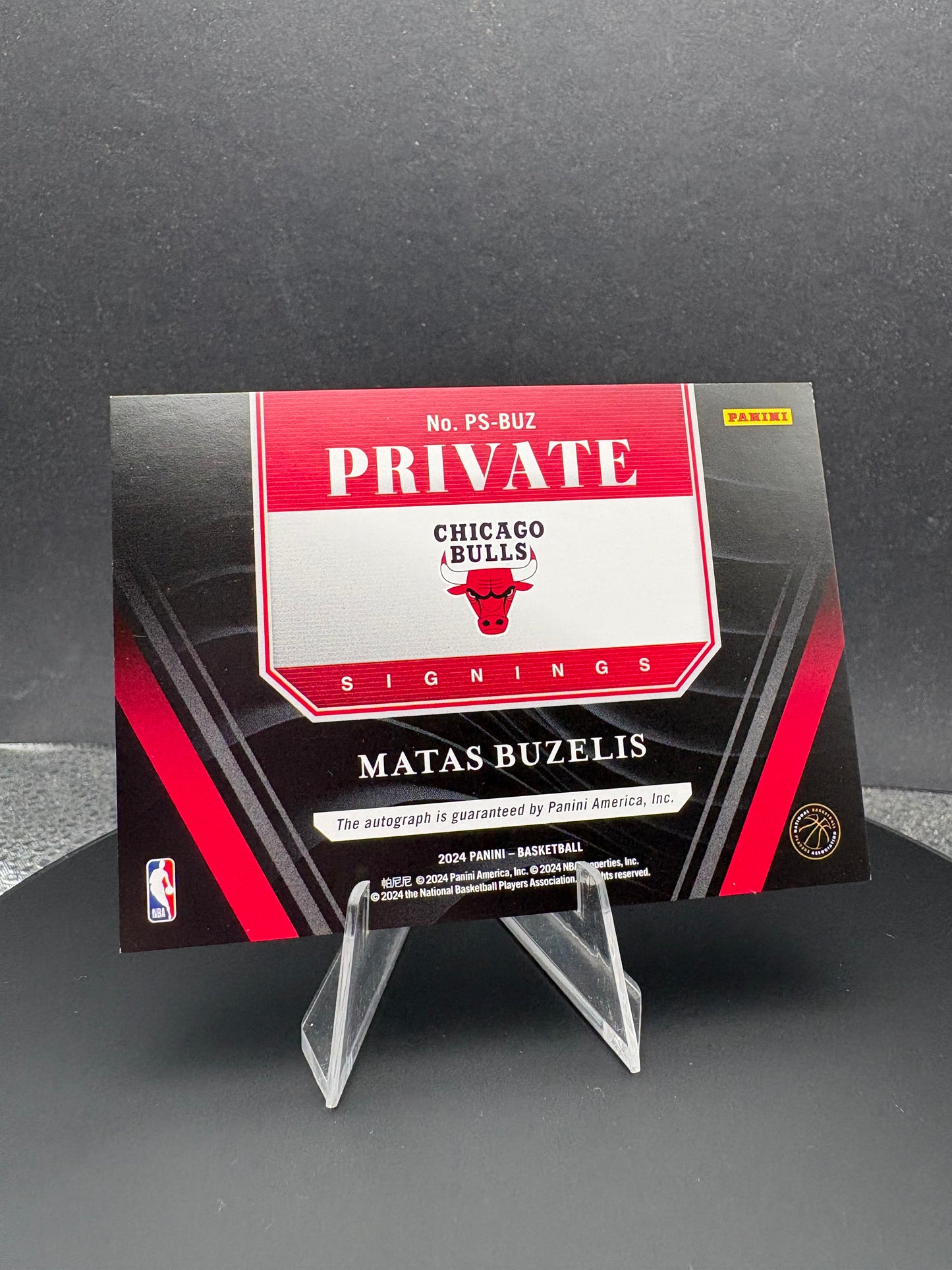 2024 Panini RC Matas Buzelis Private Signings AUTO