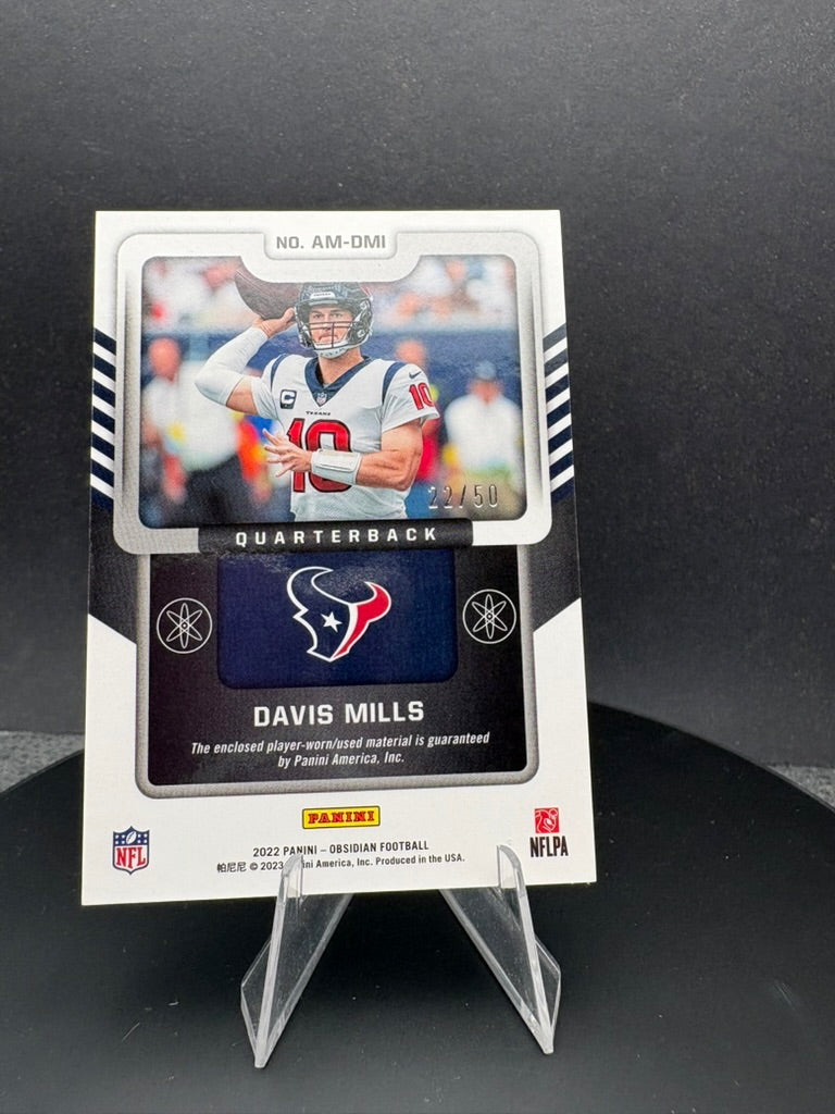 2022 Obsidian Davis Mills patch /50