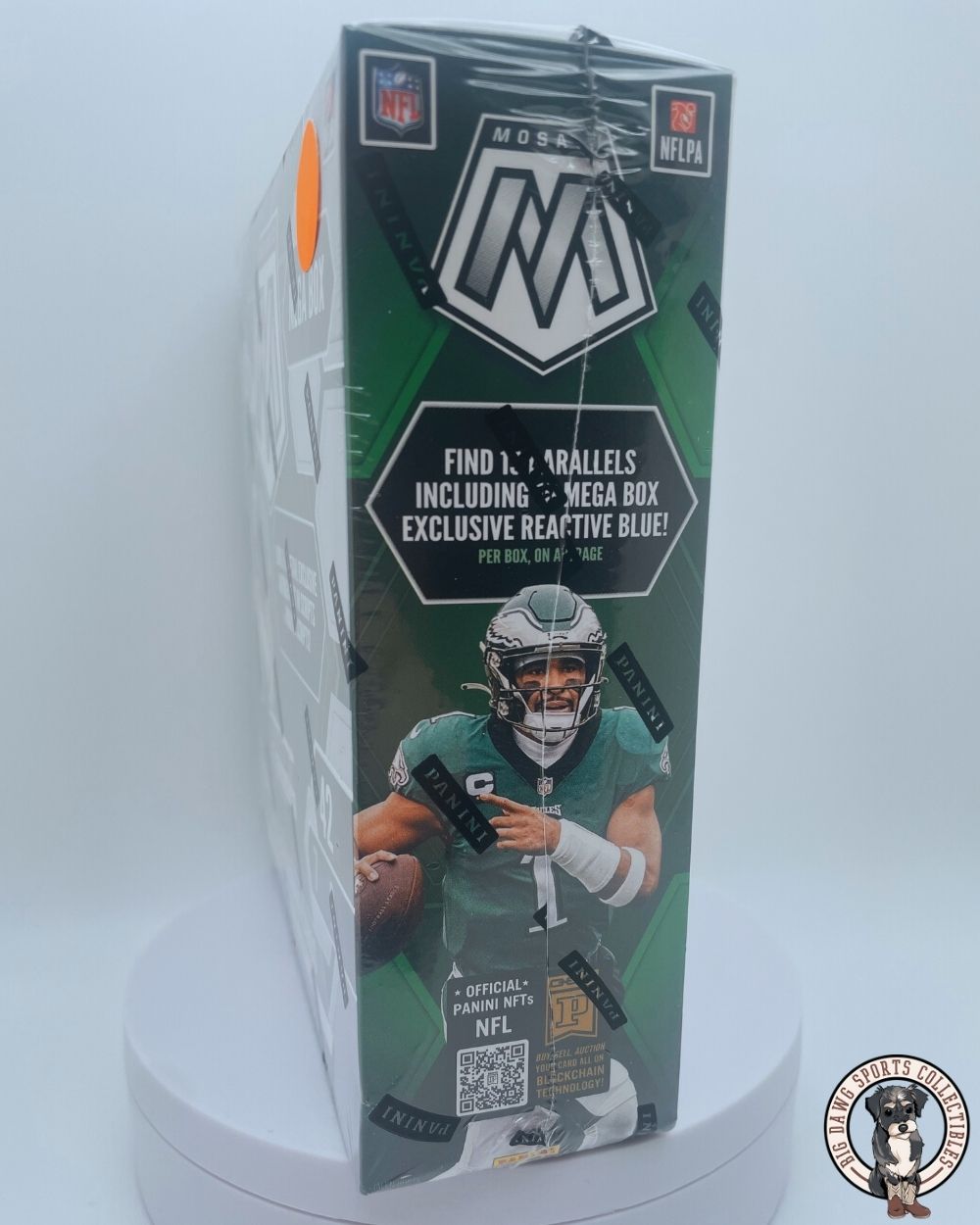 2023 Panini Mosaic NFL Trading Cards Mega Box - 42 Cards Per Box - Jalen Hurts Cover