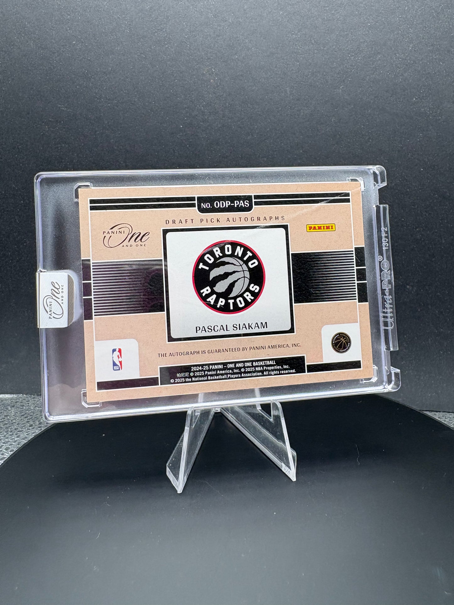 2024-25 One and One Draft Pick AUTO Pascal Siakam /27