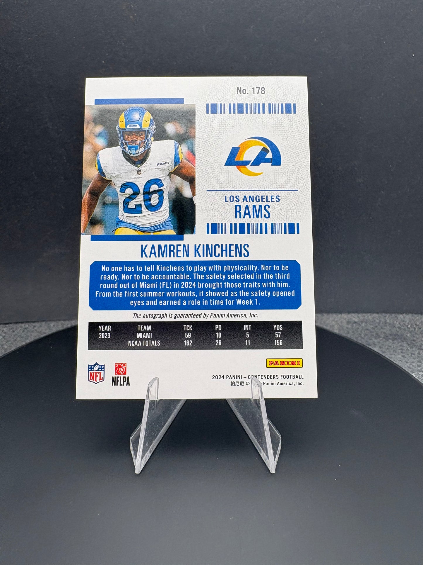 2024 Contenders Kamren Kinchens Rookie Ticket AUTO /25