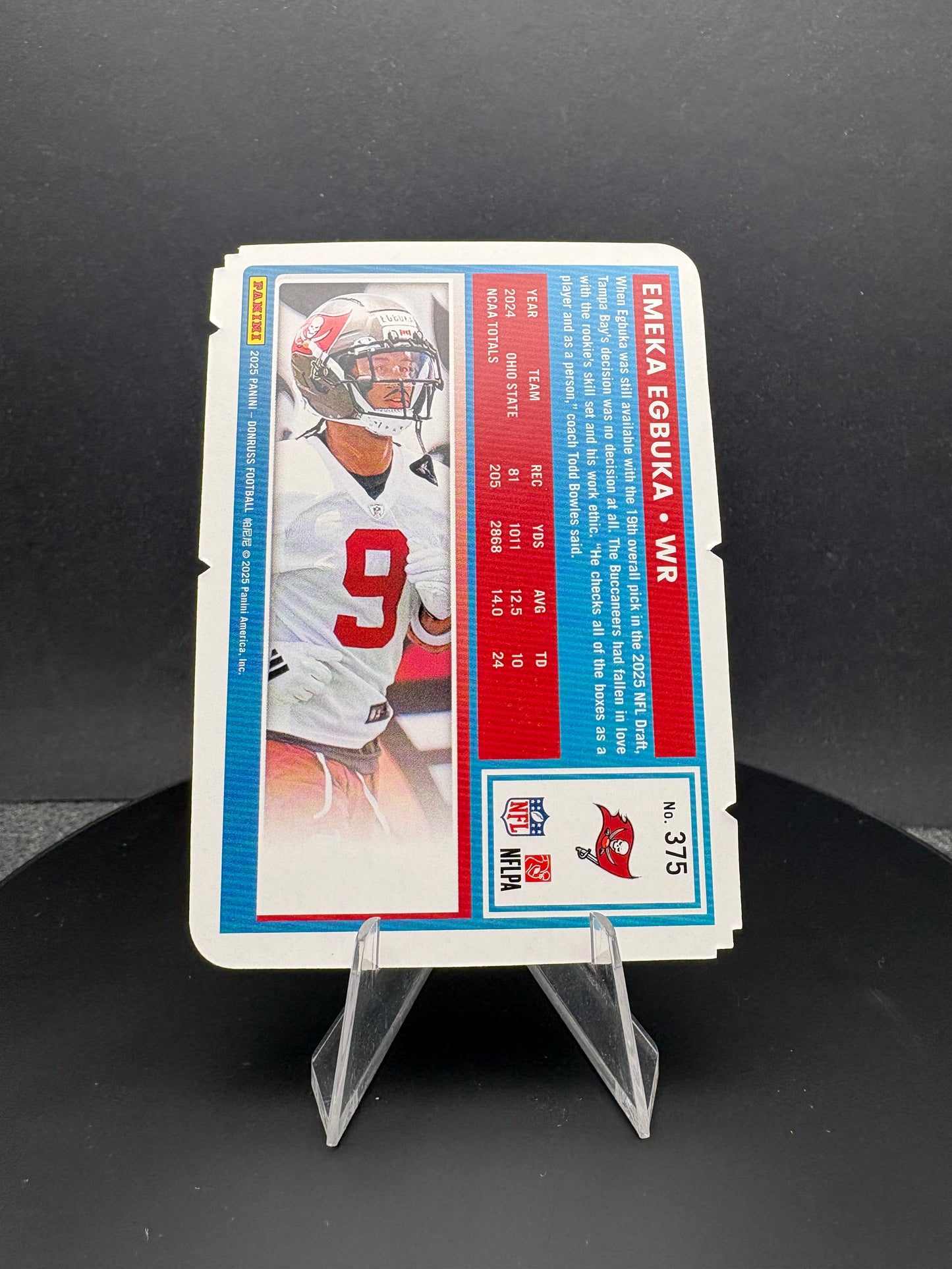 2025 Donruss Emeka Egbuka Press Proof Gold /25 RC