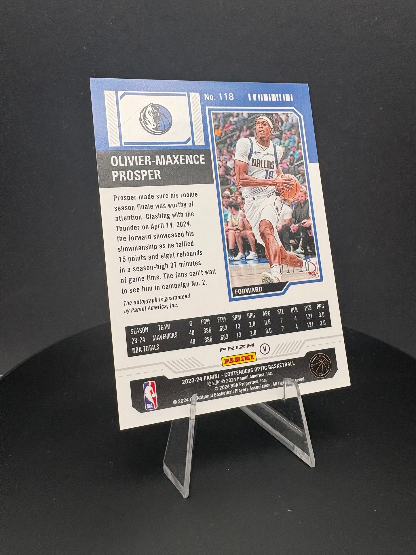 2023-24 Contenders Optic Olivier-Maxence Prosper 1/10 RC