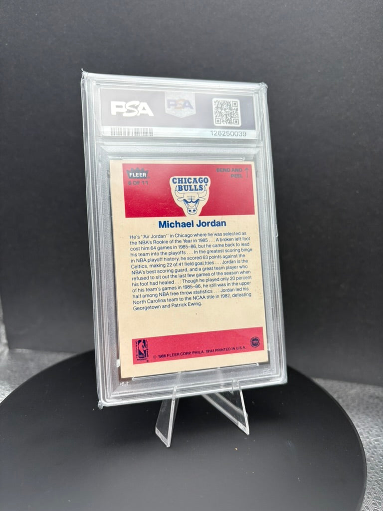 1986 Michael Jordan Fleer sticker PSA 4 RC