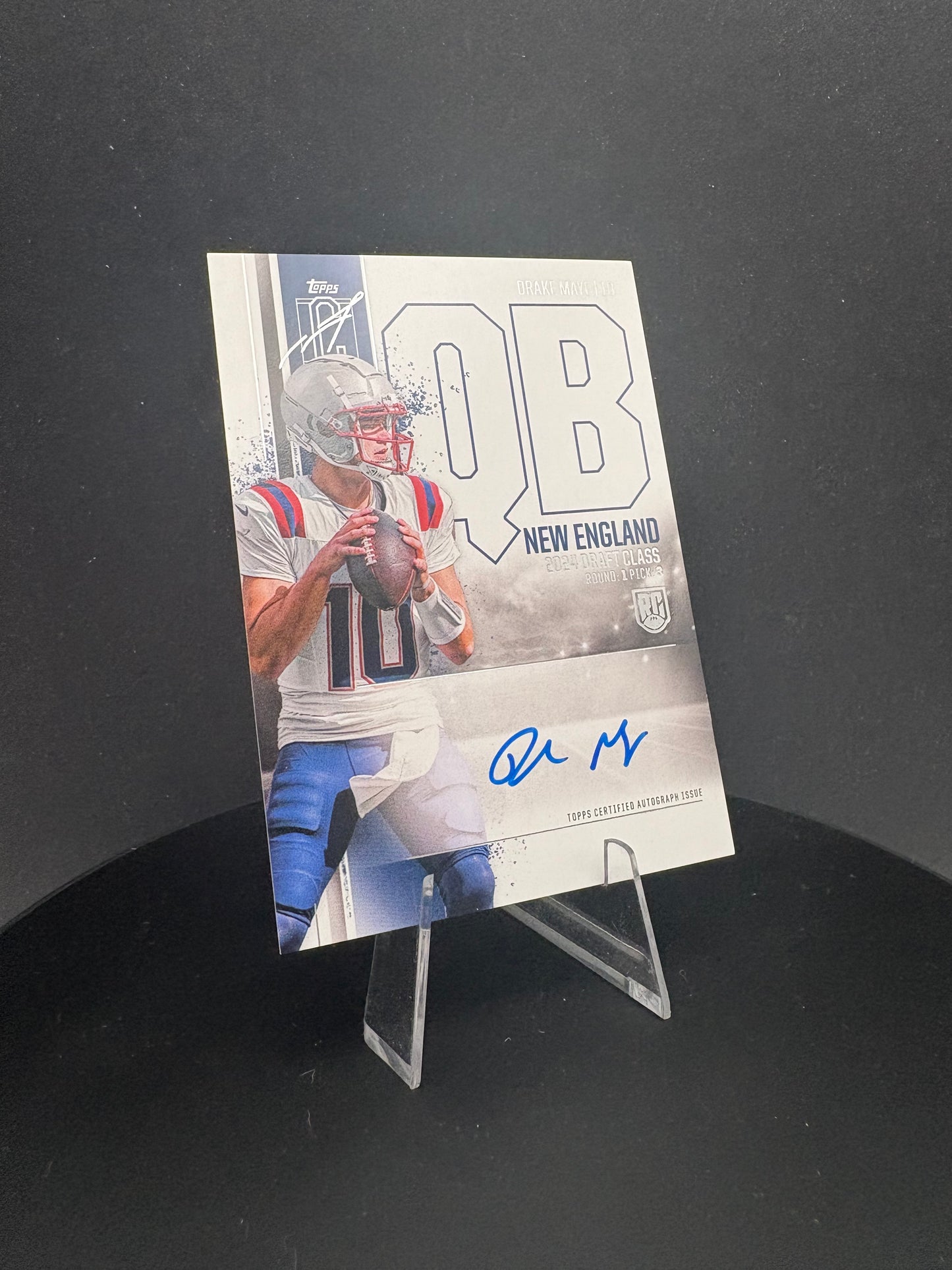 Drake Maye Topps auto rookie card