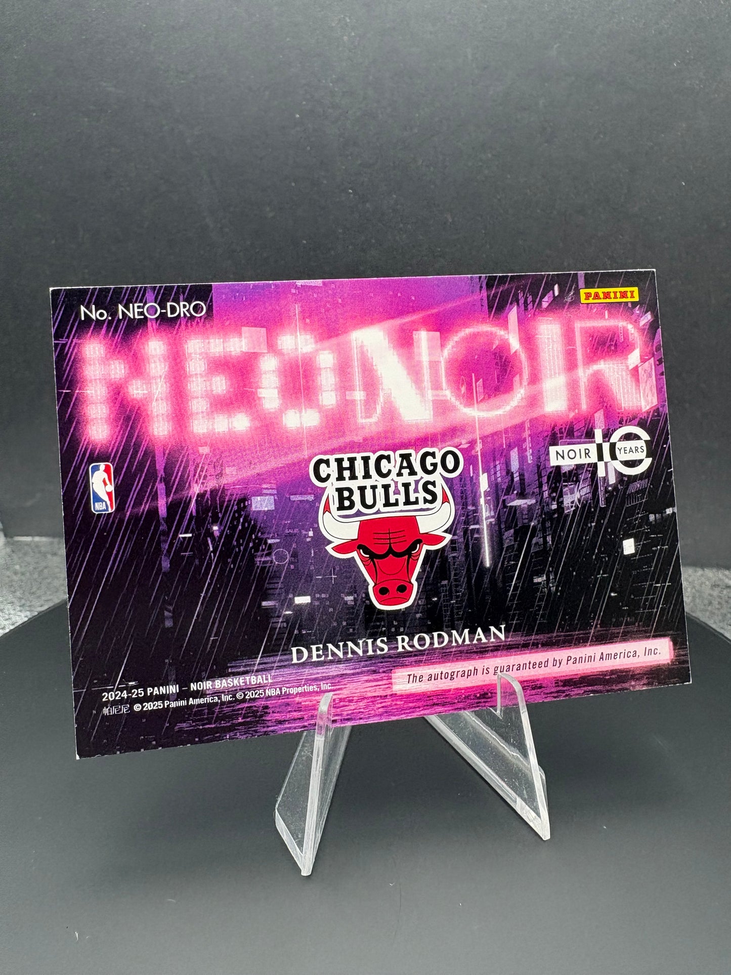 2024-25 NOIR Dennis Rodman AUTO /49 Chicago Bulls