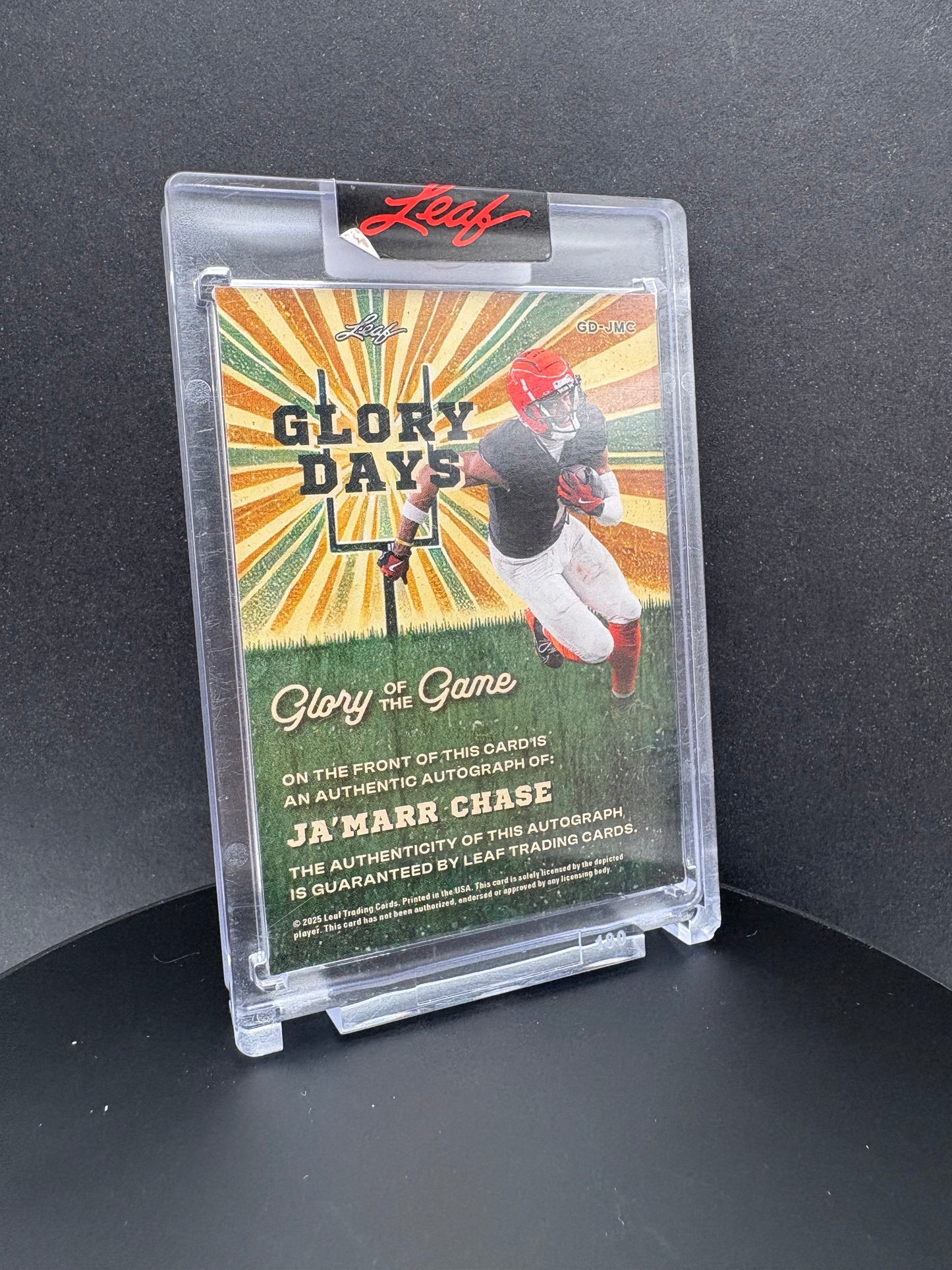 2025 Leaf Ja'Marr Chase Glory Days /5 AUTO red white blue Sealed