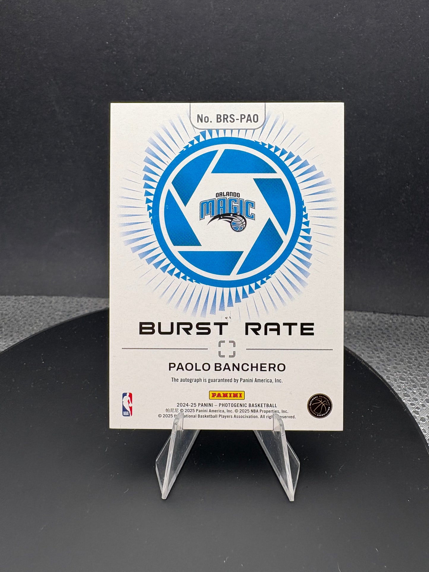 2024-25 Photogenic Paolo Banchero Burst Rate #BRS-PAO /99 auto