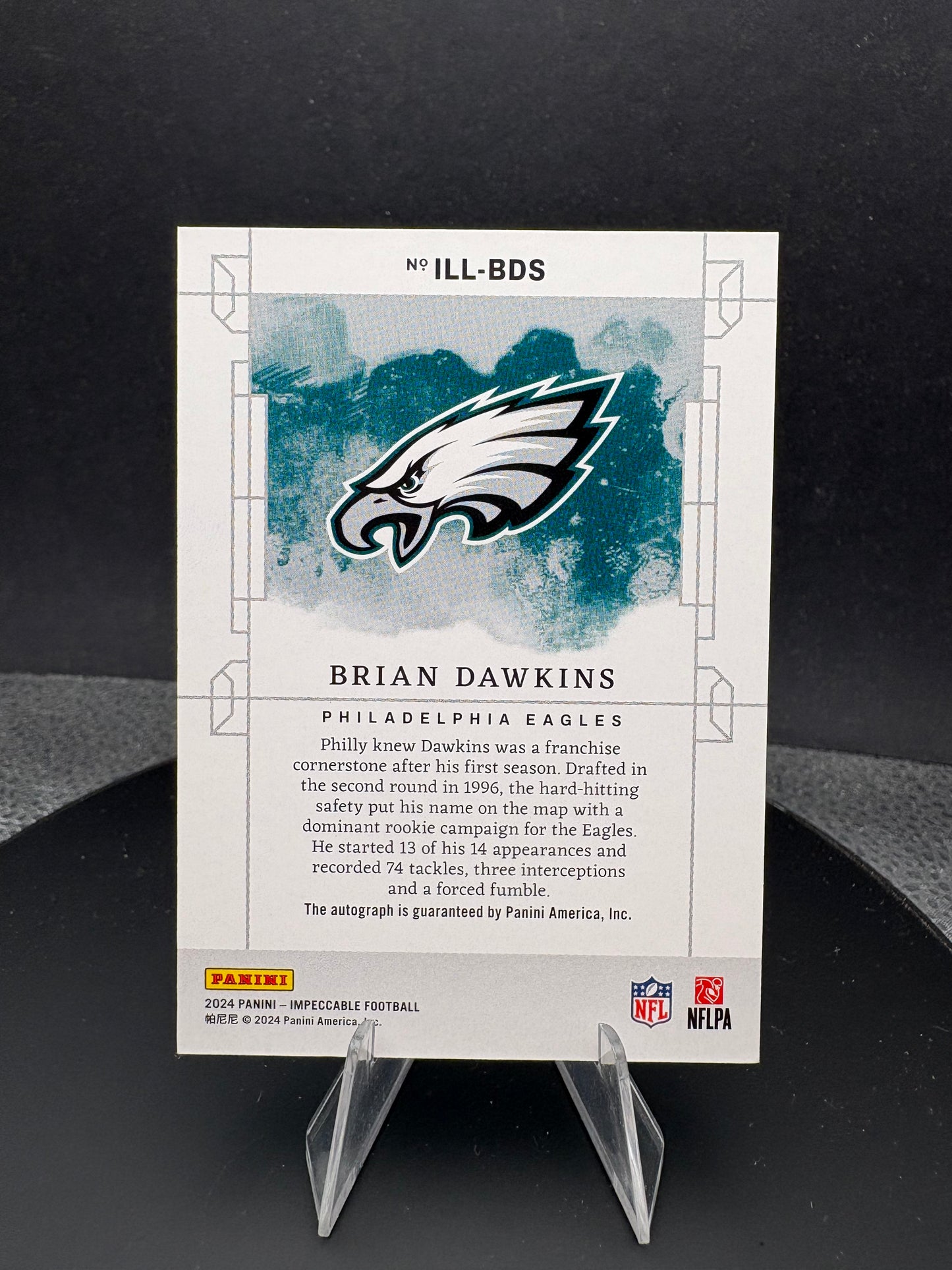 2024 Impeccable Brian Dawkins Illustrious Ink auto /75 #ILL-BDS