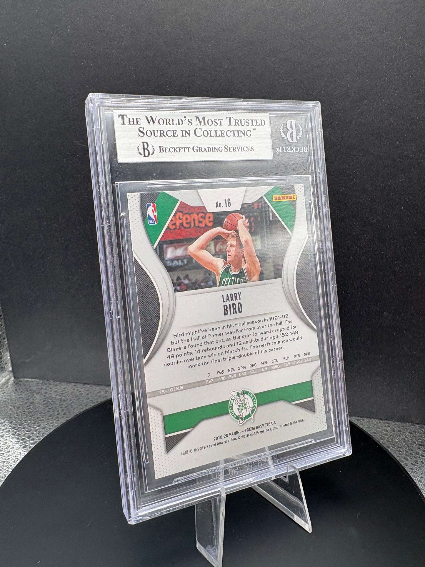 2019-20 Prizm Larry Bird AUTO Beckett authenticated