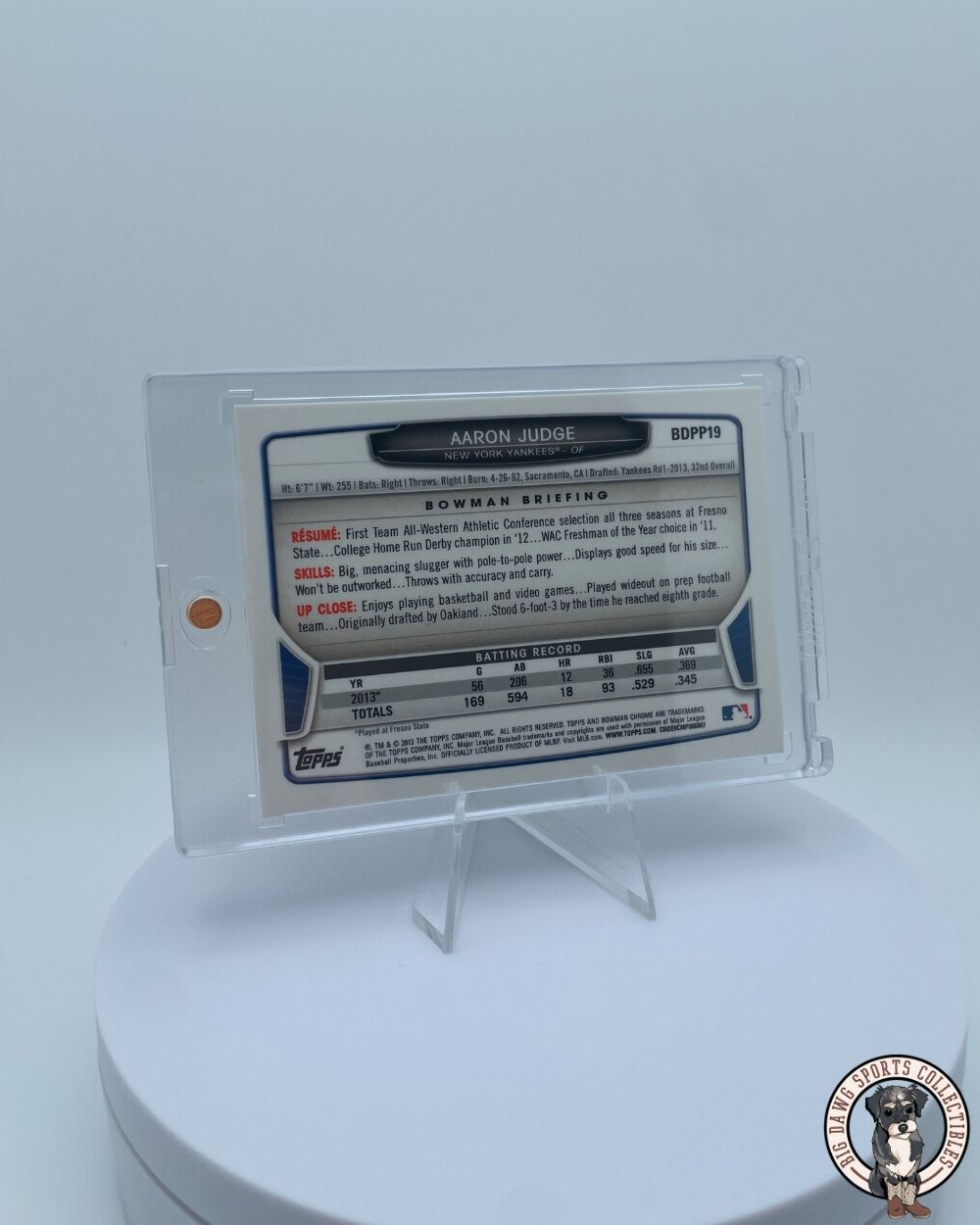 Aaron Judge 2013 Bowman Chrome Prospect Card #BDPP19 - New York Yankees