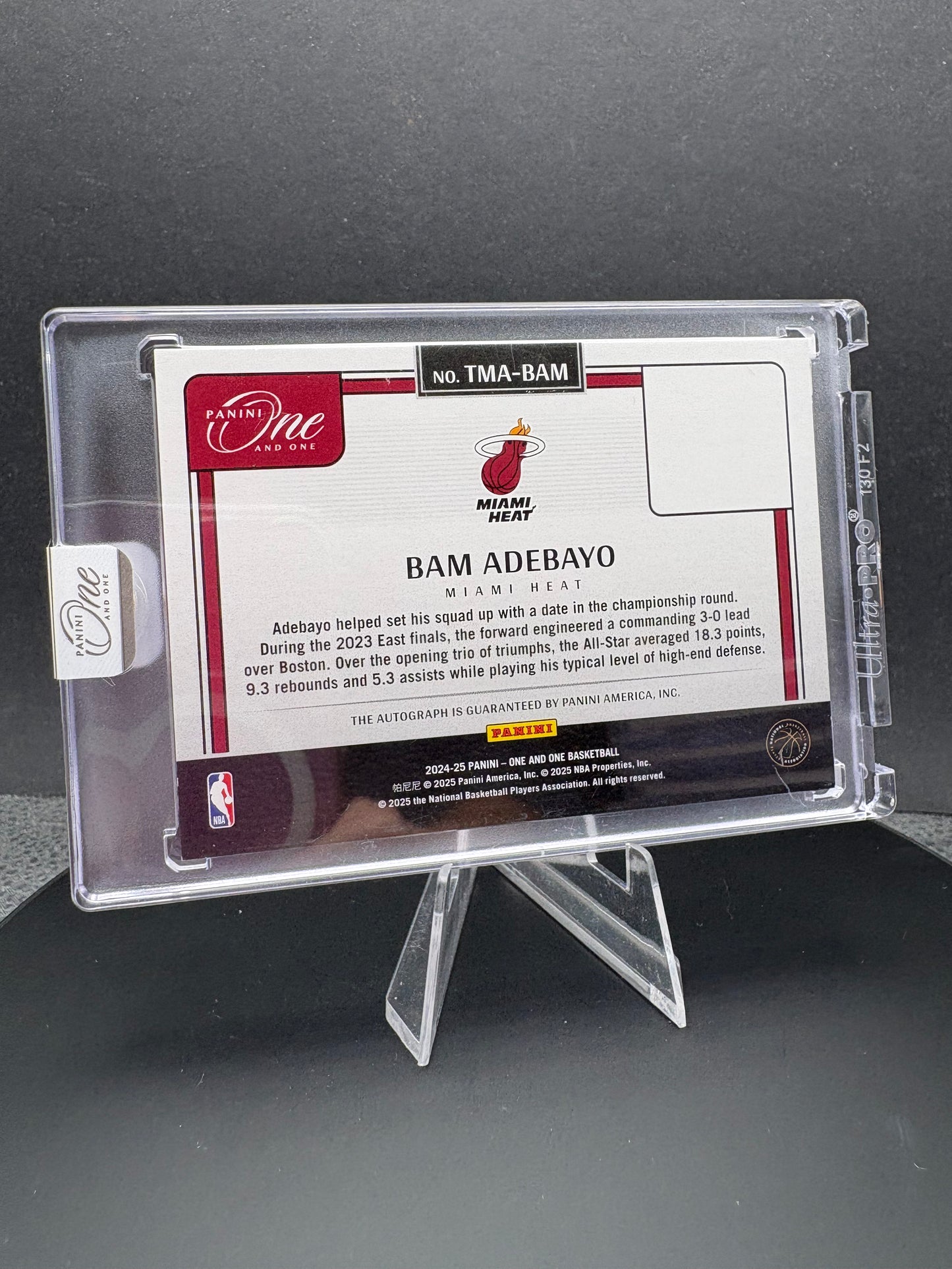 2024-25 One and One Bam Adebayo /99 AUTO