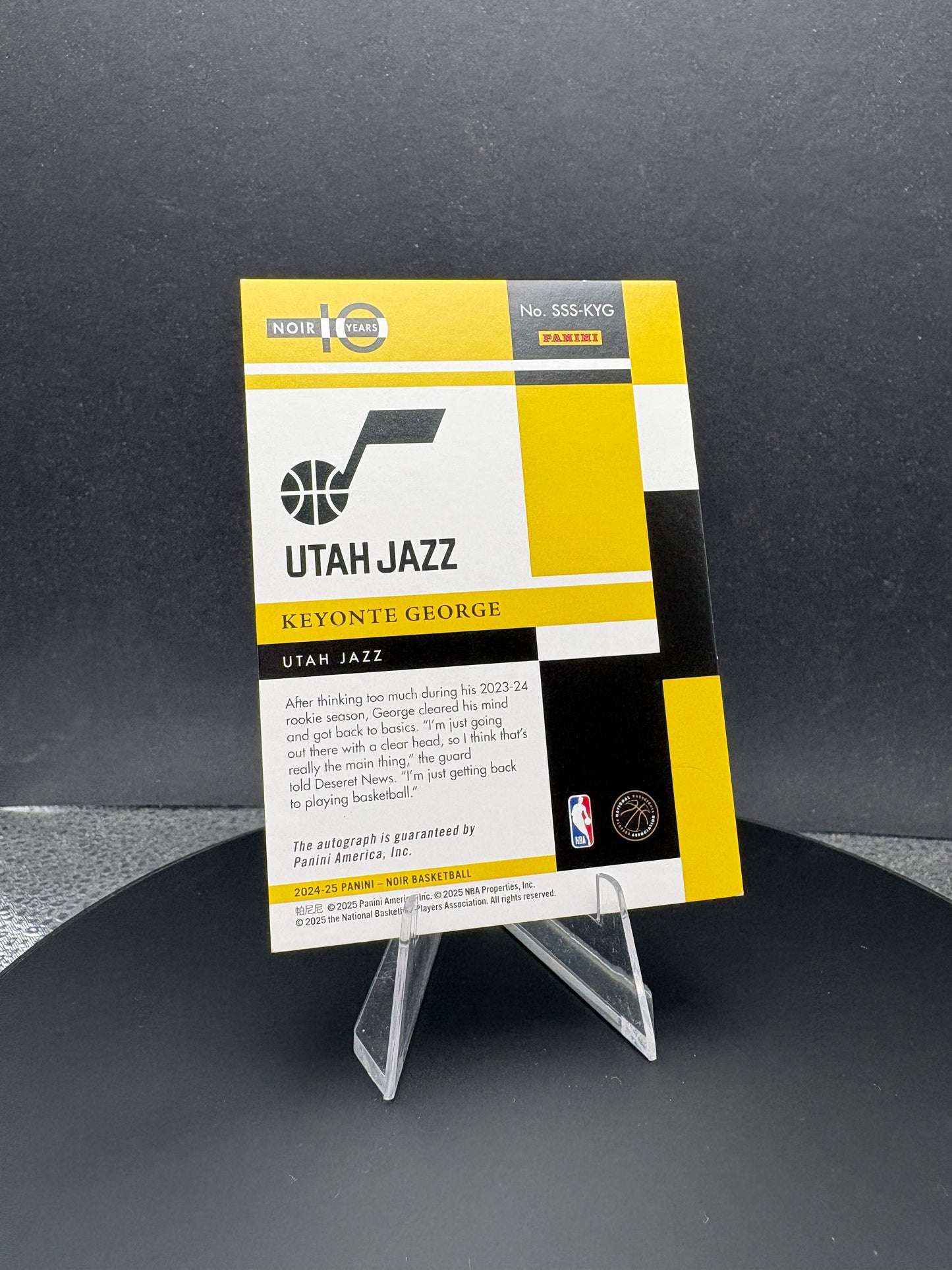 2024-25 NOIR Keyonte George Sneaker Spotlight /99 AUTO
