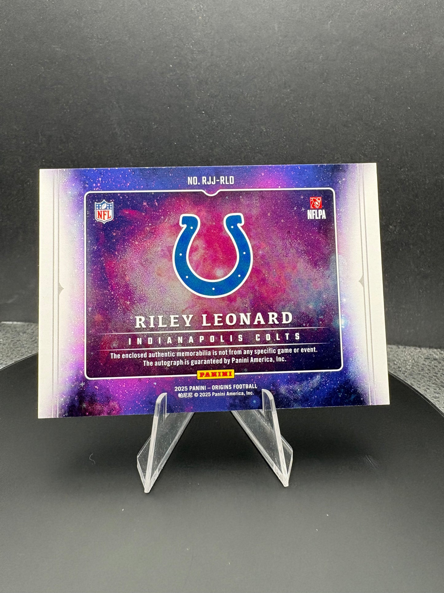 2025 Origins RIley Leonard RC patch AUTO Indianapolis Colts