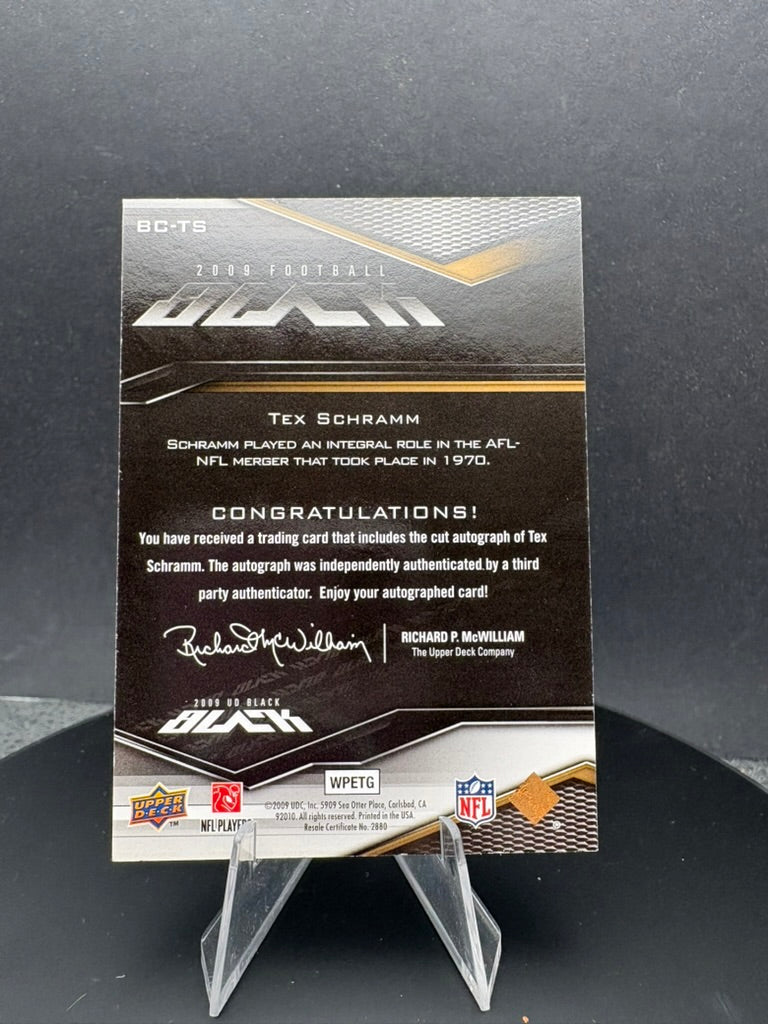 2009 Upper Deck Tex Schramm Black Cut Signature AUTO /11