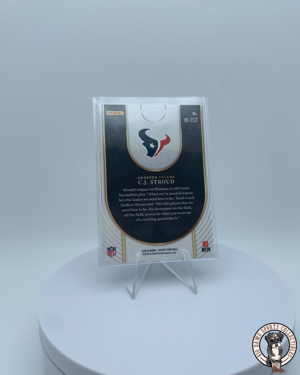 C.J. Stroud 2023 Panini Select Neon Icons Rookie Card - Houston Texans