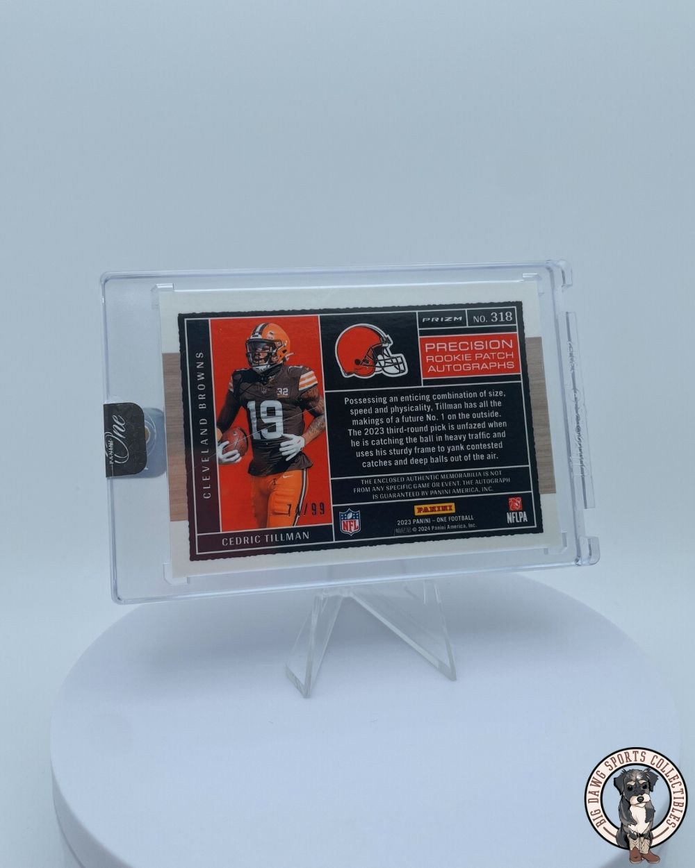 Cedric Tillman 2023 Panini One Precision Rookie Patch Autograph #318 /99 - Cleveland Browns