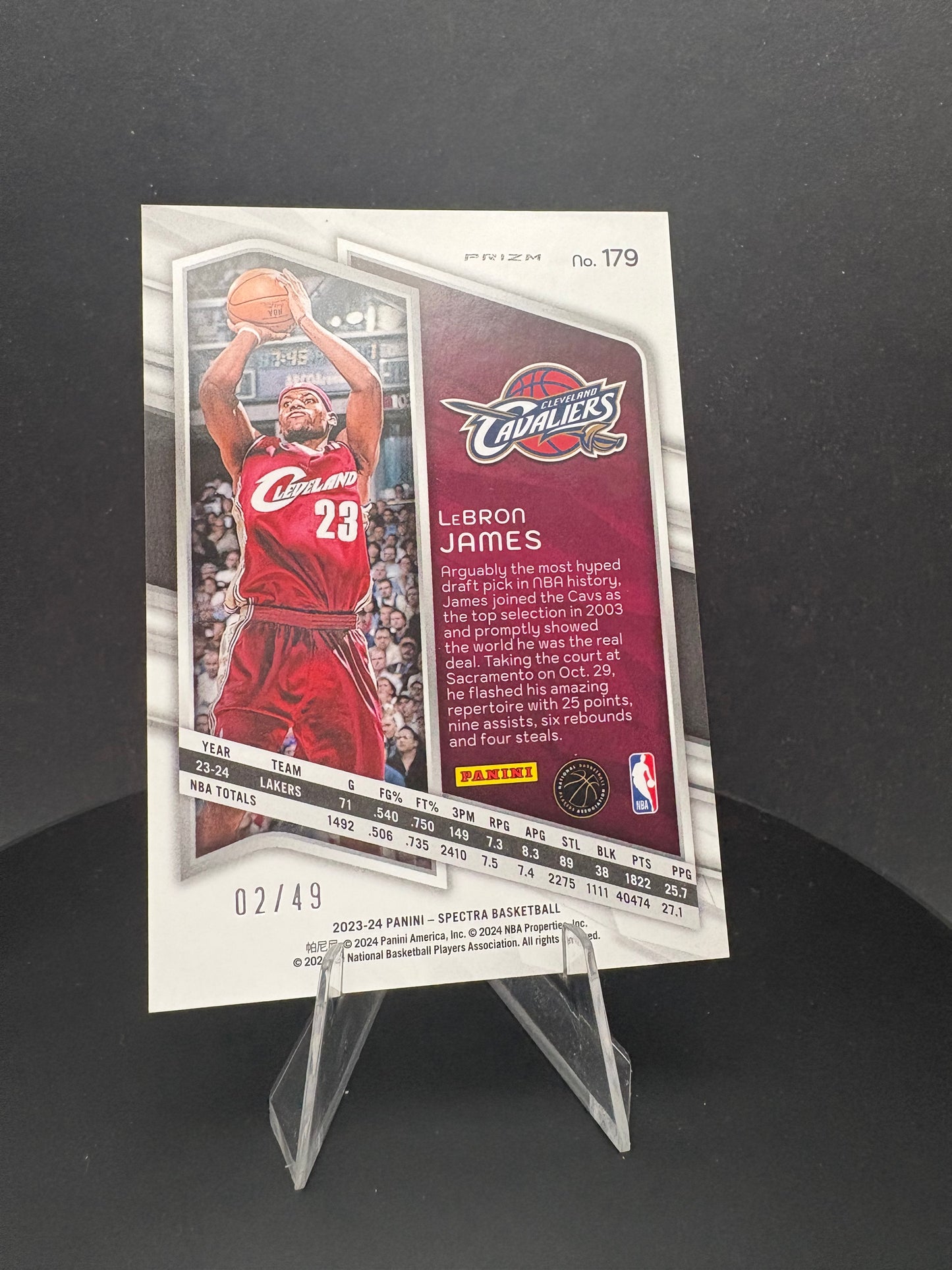 2023-24 Spectra Lebron James Spectacular Debut 2/49