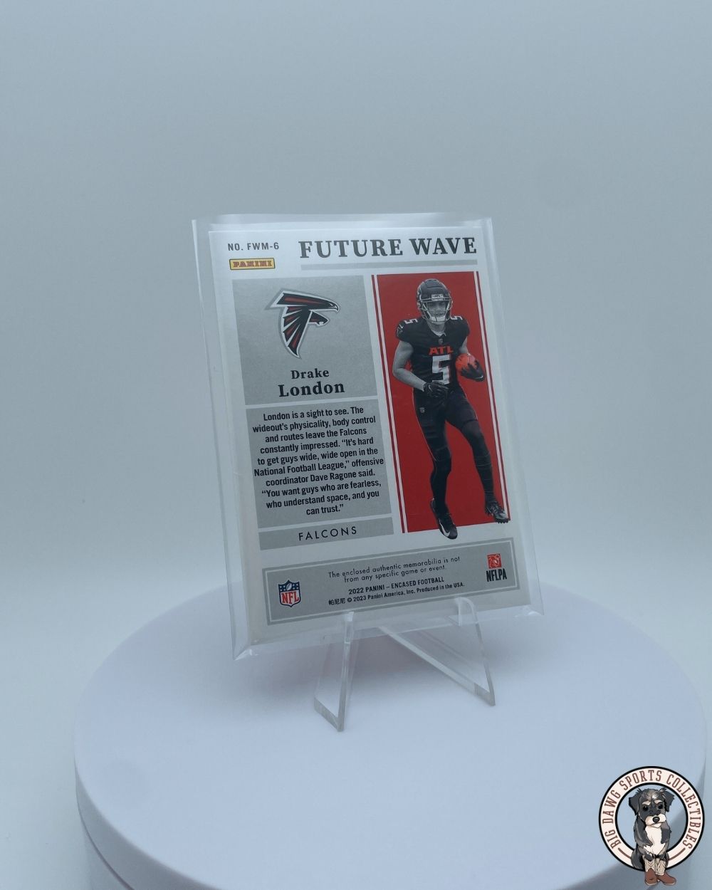 Drake London 2022 Panini Encased "Future Wave" Rookie Patch 25/50 - Atlanta Falcons