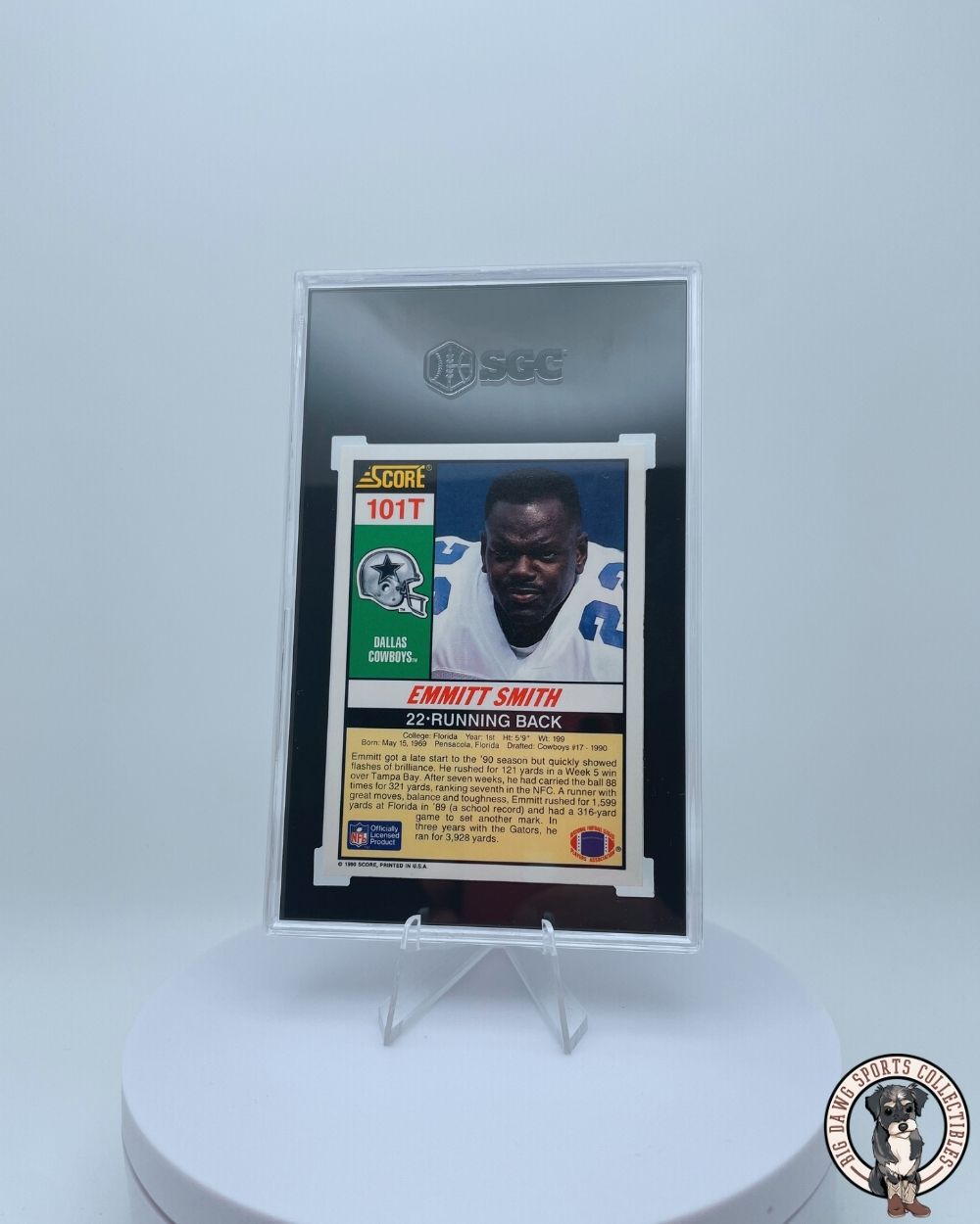 Emmitt Smith 1990 Score Supplemental RC #101T – SGC 8.5 – Dallas Cowboys