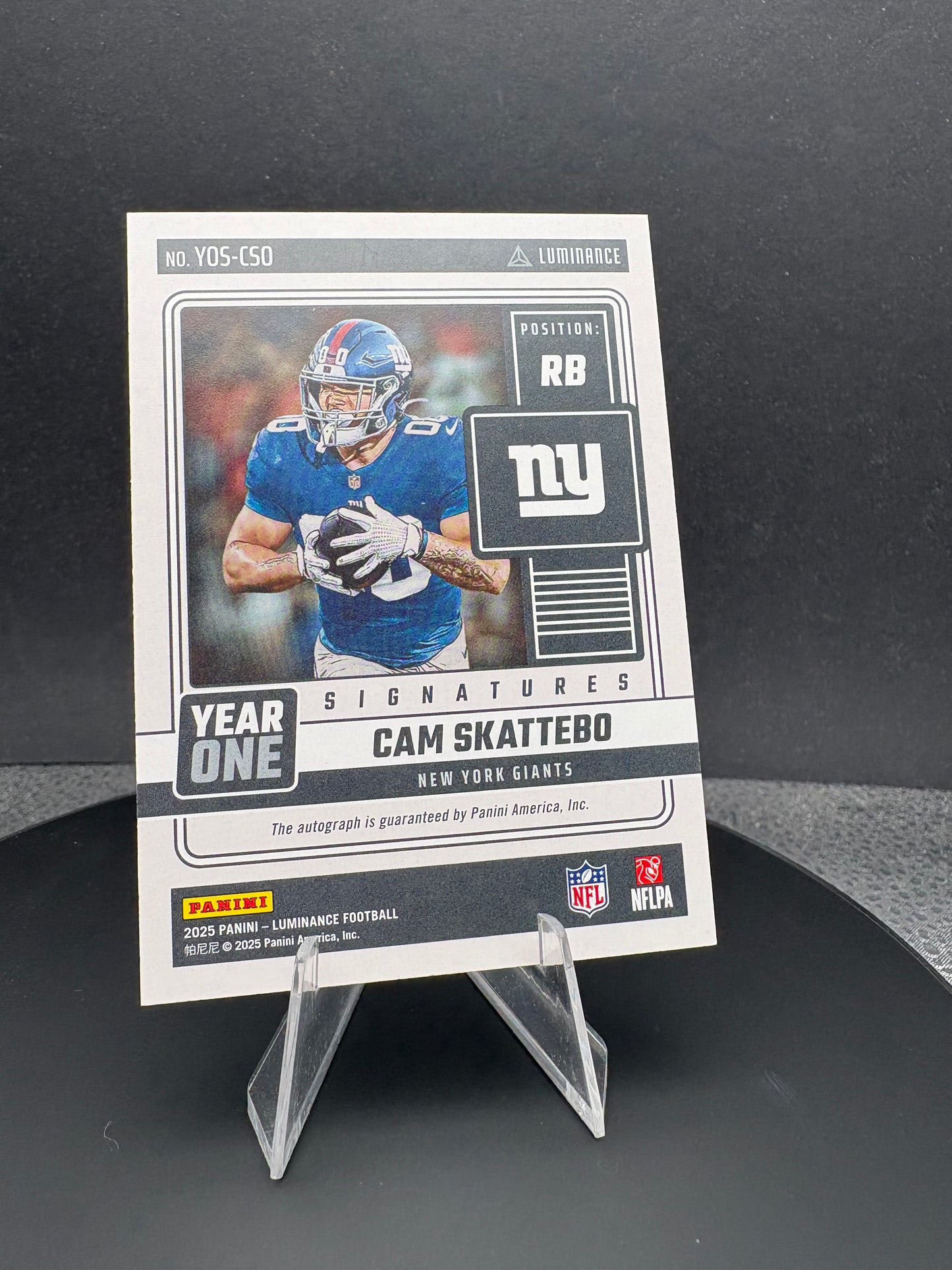 2025 Luminance Cam Skattebo AUTO Rookie Year One green