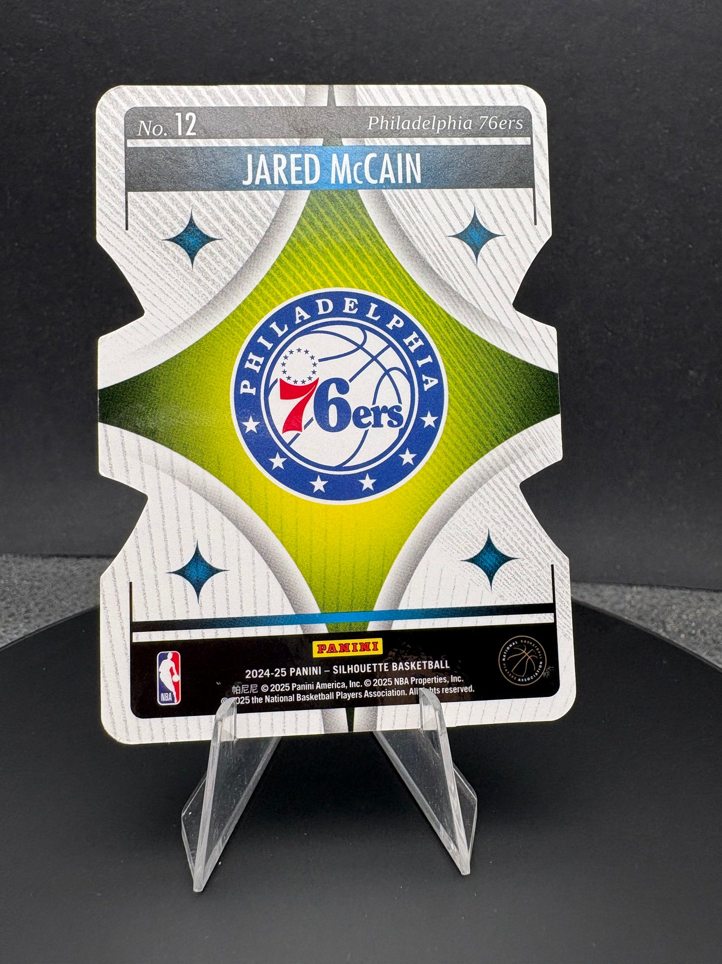 2024-25 Panini Silhouette Jared McCain RC Rookie Super Stars Die-Cut GOLD /10