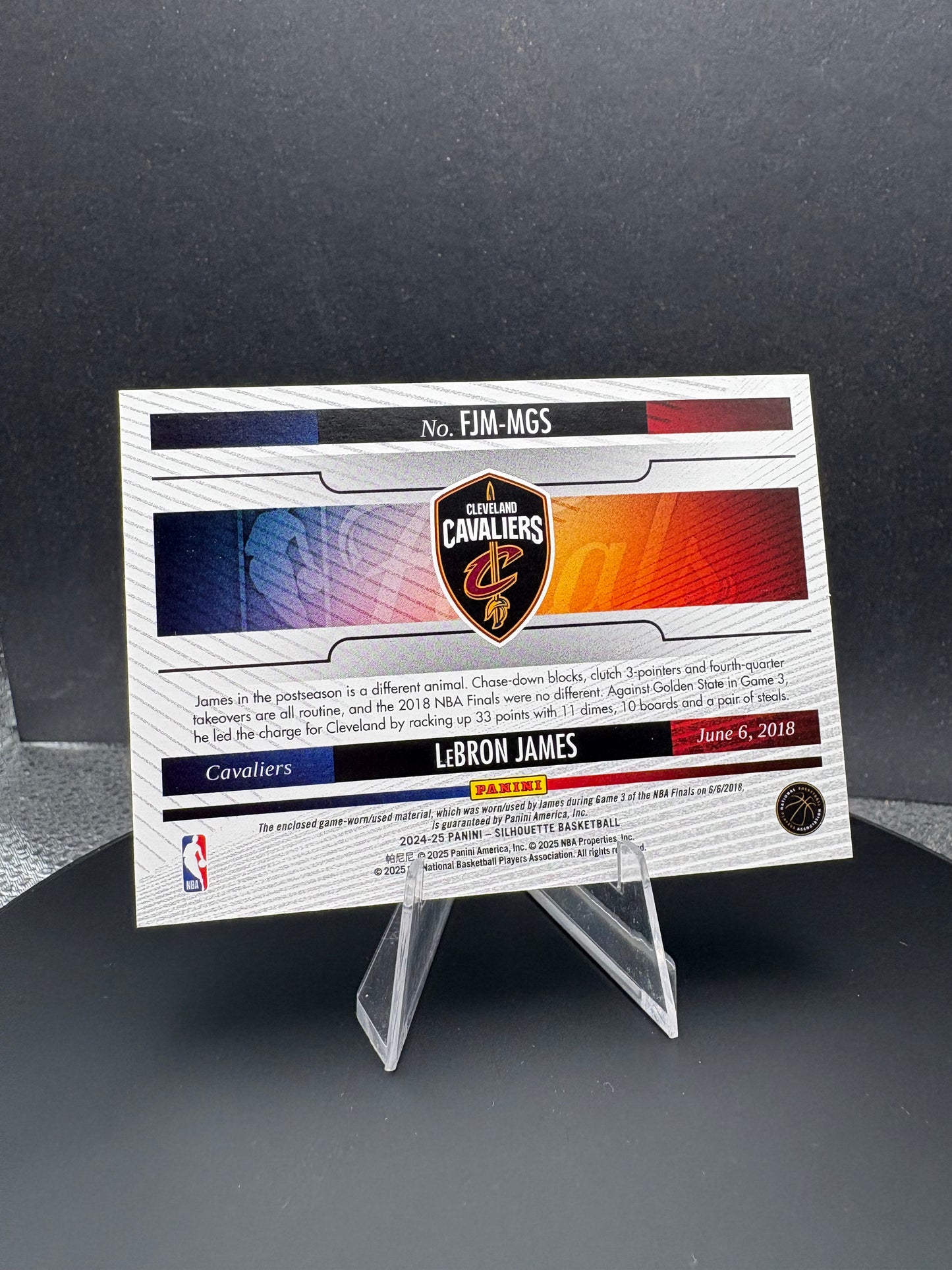 2024-25 Silhouette LeBron James patch NBA Finals