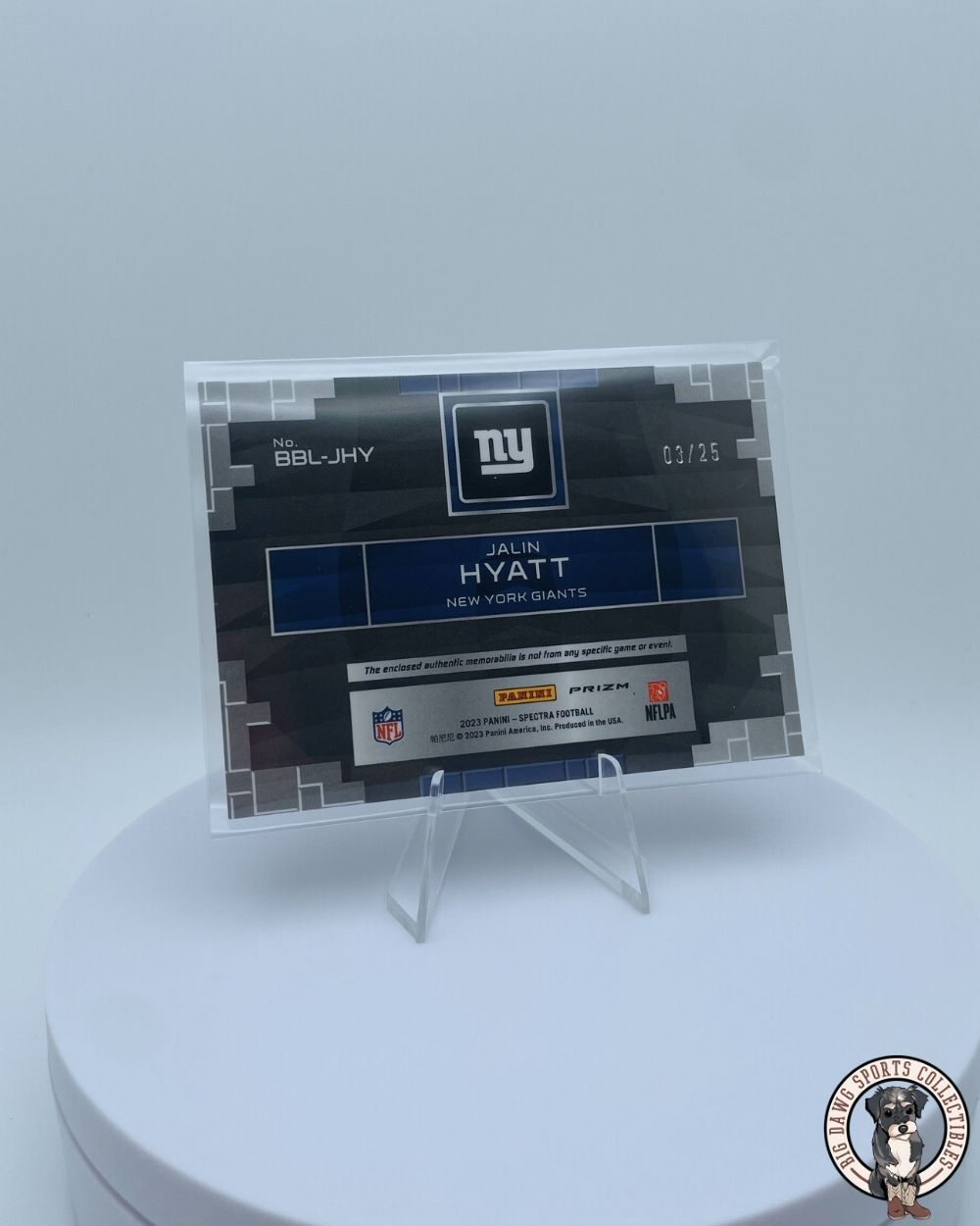 Jalin Hyatt 2023 Panini Spectra Building Blocks Rookie Card - 03/25