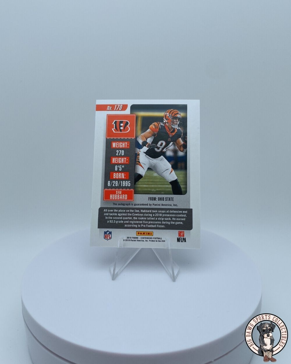 Sam Hubbard 2018 Panini Contenders Rookie Ticket Auto – Cincinnati Bengals