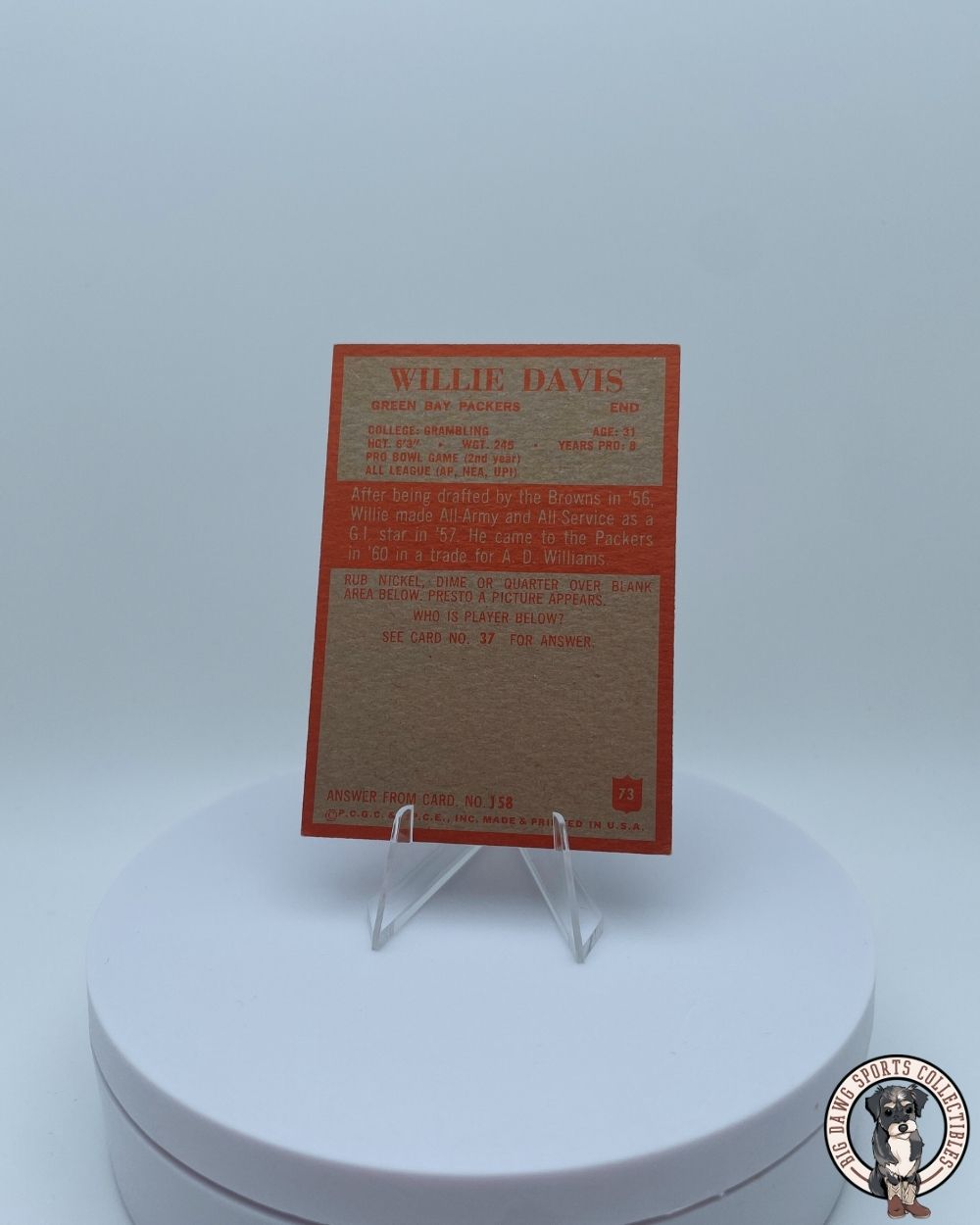 Willie Davis 1965 Philadelphia #73 Vintage Football Card - Green Bay Packers