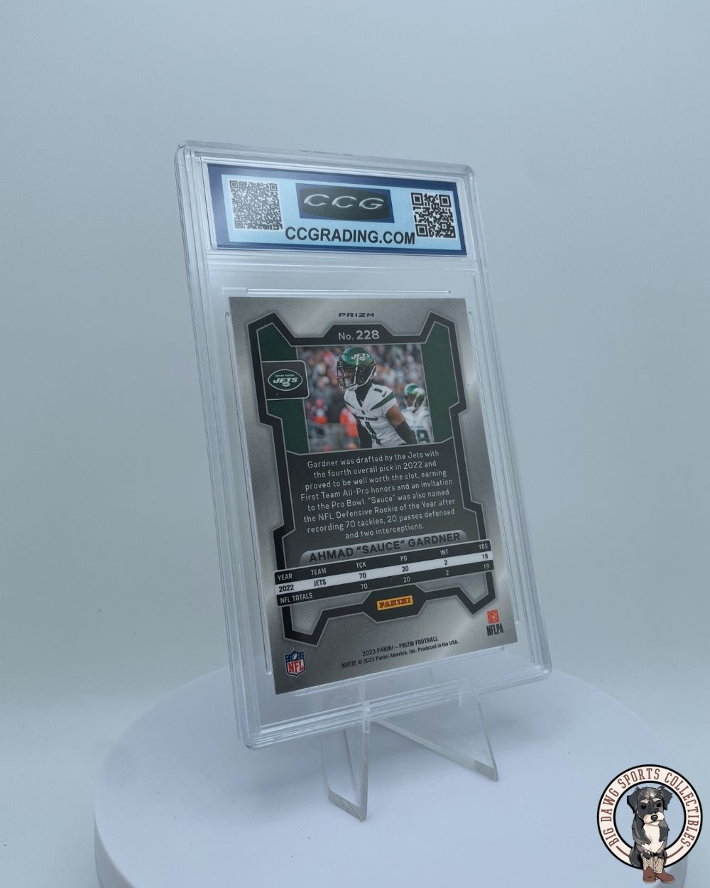 Ahmad "Sauce" Gardner 2023 Panini Prizm Silver Prizm #228 - CCG 10 Gem Mint