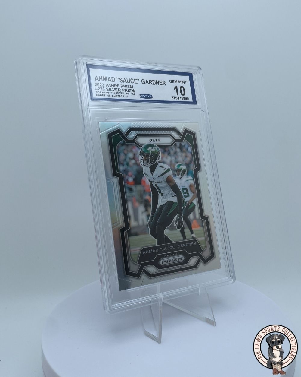 Ahmad "Sauce" Gardner 2023 Panini Prizm Silver Prizm #228 - CCG 10 Gem Mint
