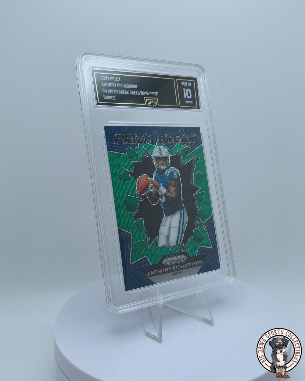 Anthony Richardson 2023 Panini Prizm Break Green Wave Prizm Rookie #PB-4 - GMA 10 Gem Mint