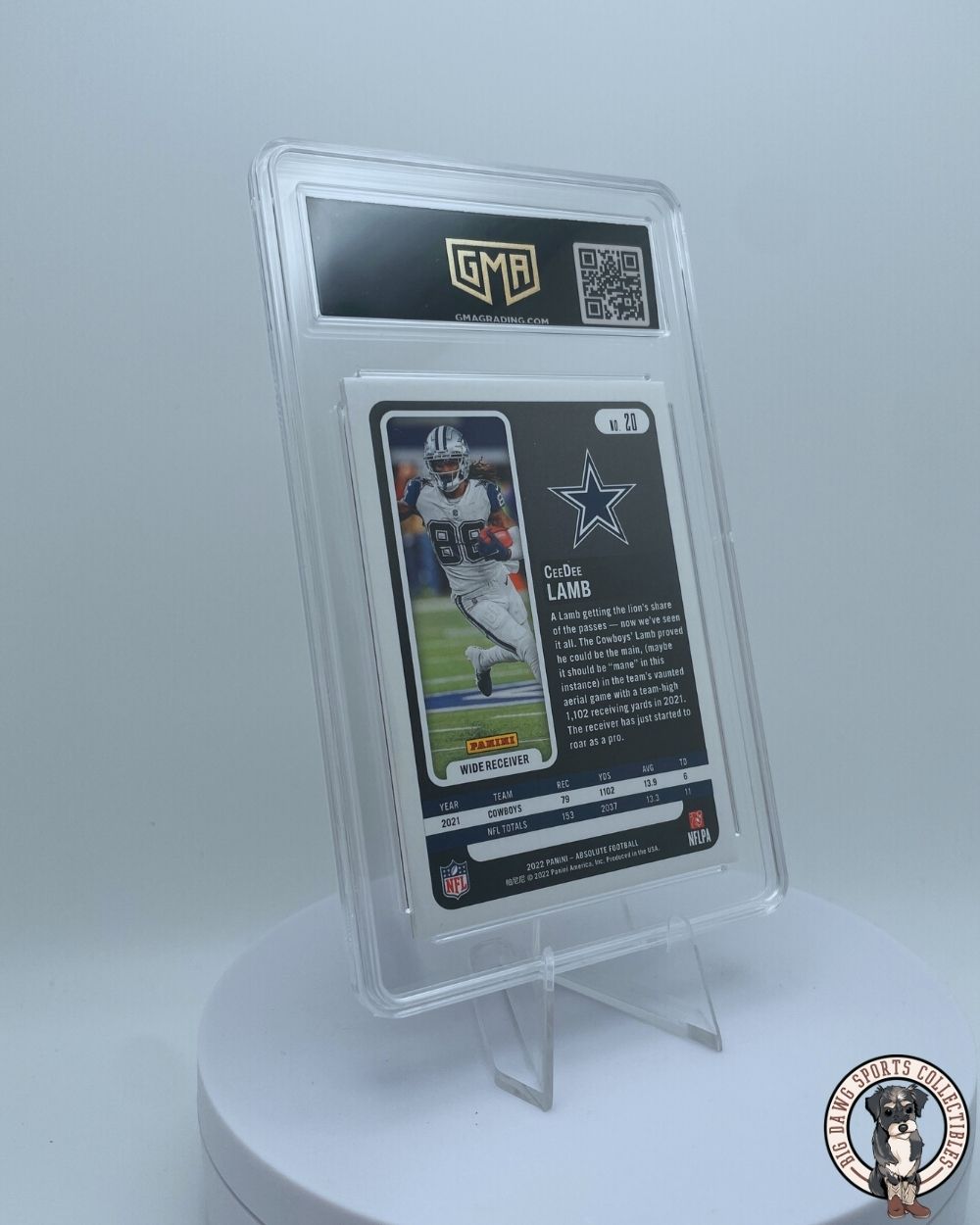 CeeDee Lamb 2022 Panini Absolute Spectrum Red #20 - GMA 9 Mint - Limited Edition 94/100 - Dallas Cowboys Star Receiver