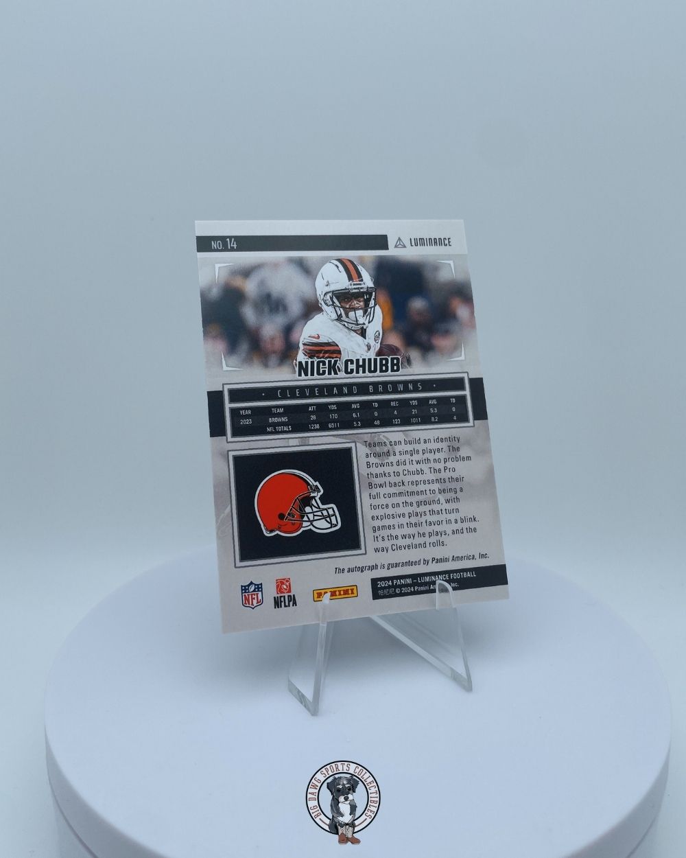 Nick Chubb 2024 Panini Luminance Auto #28/25 - Cleveland Browns