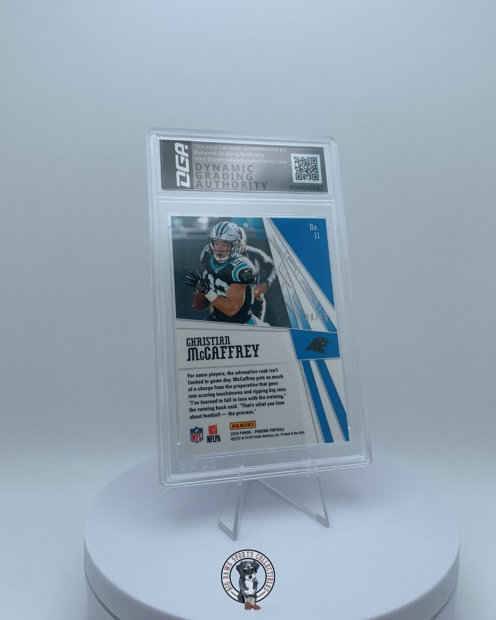 Christian McCaffrey 2019 Panini Phoenix Adrenaline Rush #11 - Graded 9 Mint - #49/99