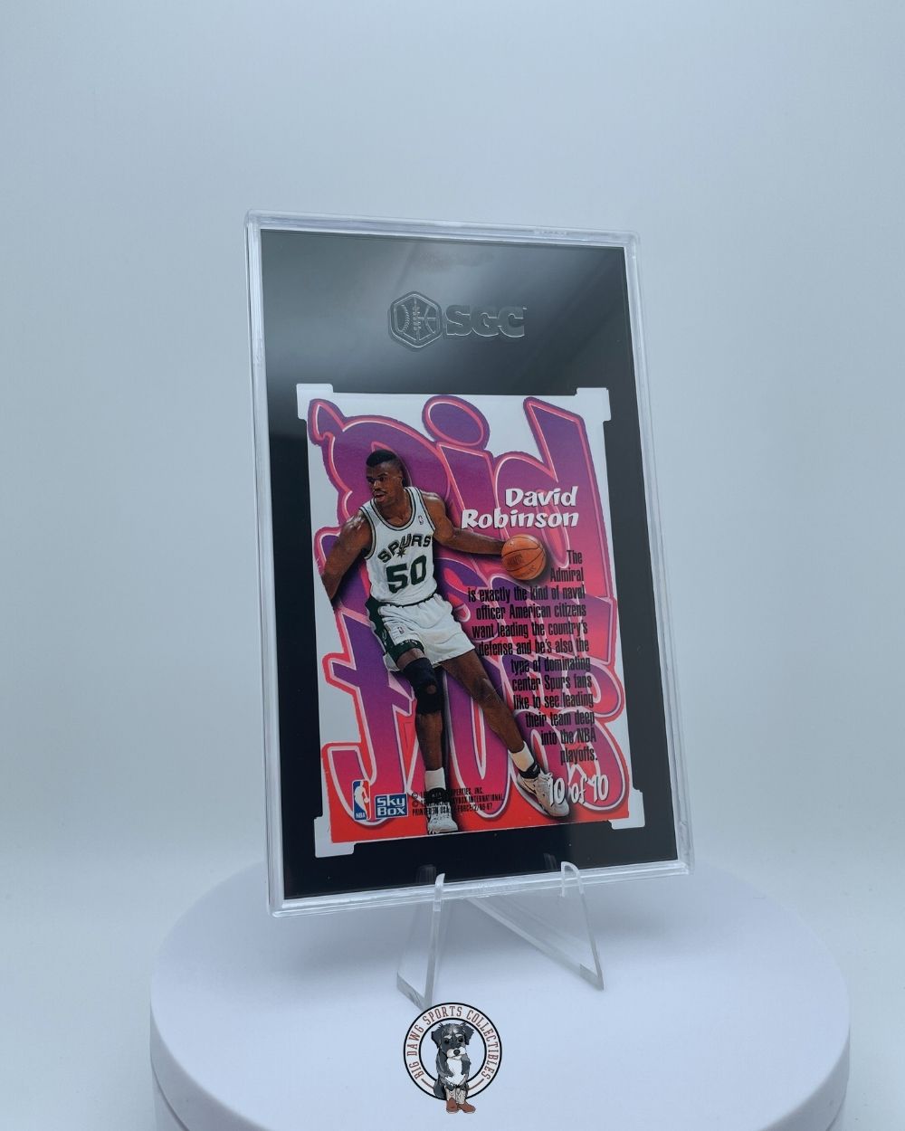 David Robinson 1996-97 SkyBox Z-Force Big Men on Court #10 - Graded 9 Mint - Spurs