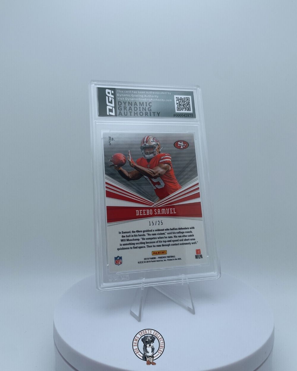 Deebo Samuel 2019 Panini Phoenix Catching Fire Green #15/25 - Graded 9 Mint - 49ers