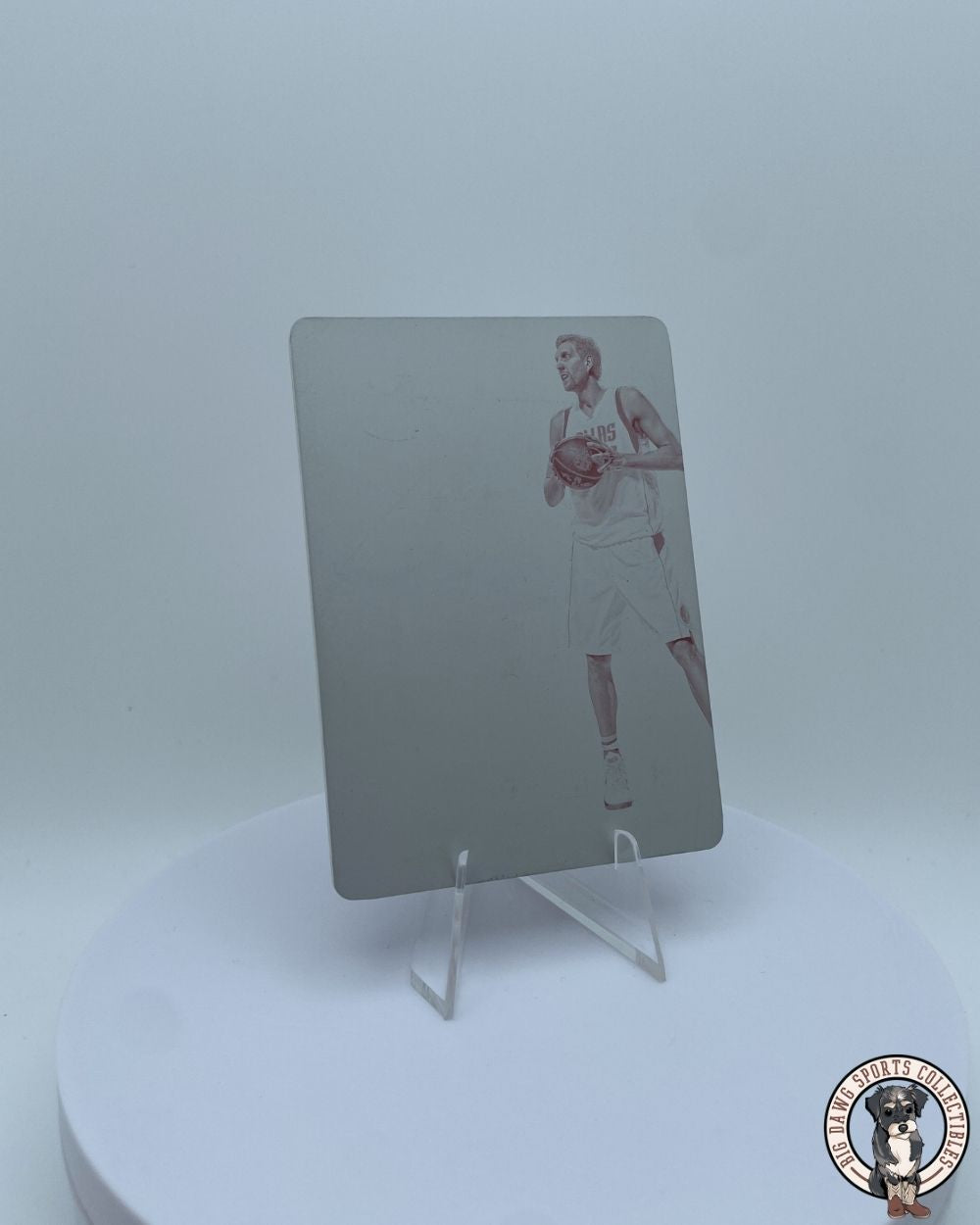 Dirk Nowitzki 2016-17 Panini Flawless Basketball Dual Patch Autographs Magenta Printing Plate 1/1 - Dallas Mavericks Legend