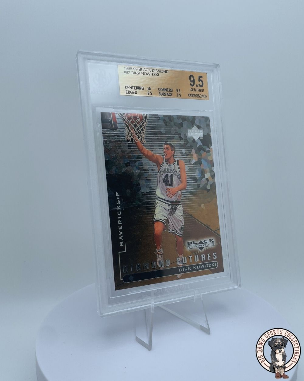 Dirk Nowitzki (Rookie Card) 1998-99 Black Diamond #92 - BGS 9.5 Gem Mint