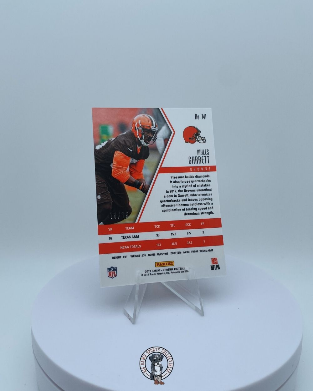 Myles Garrett 2017 Panini Phoenix Rookie Card #141 - 173/175