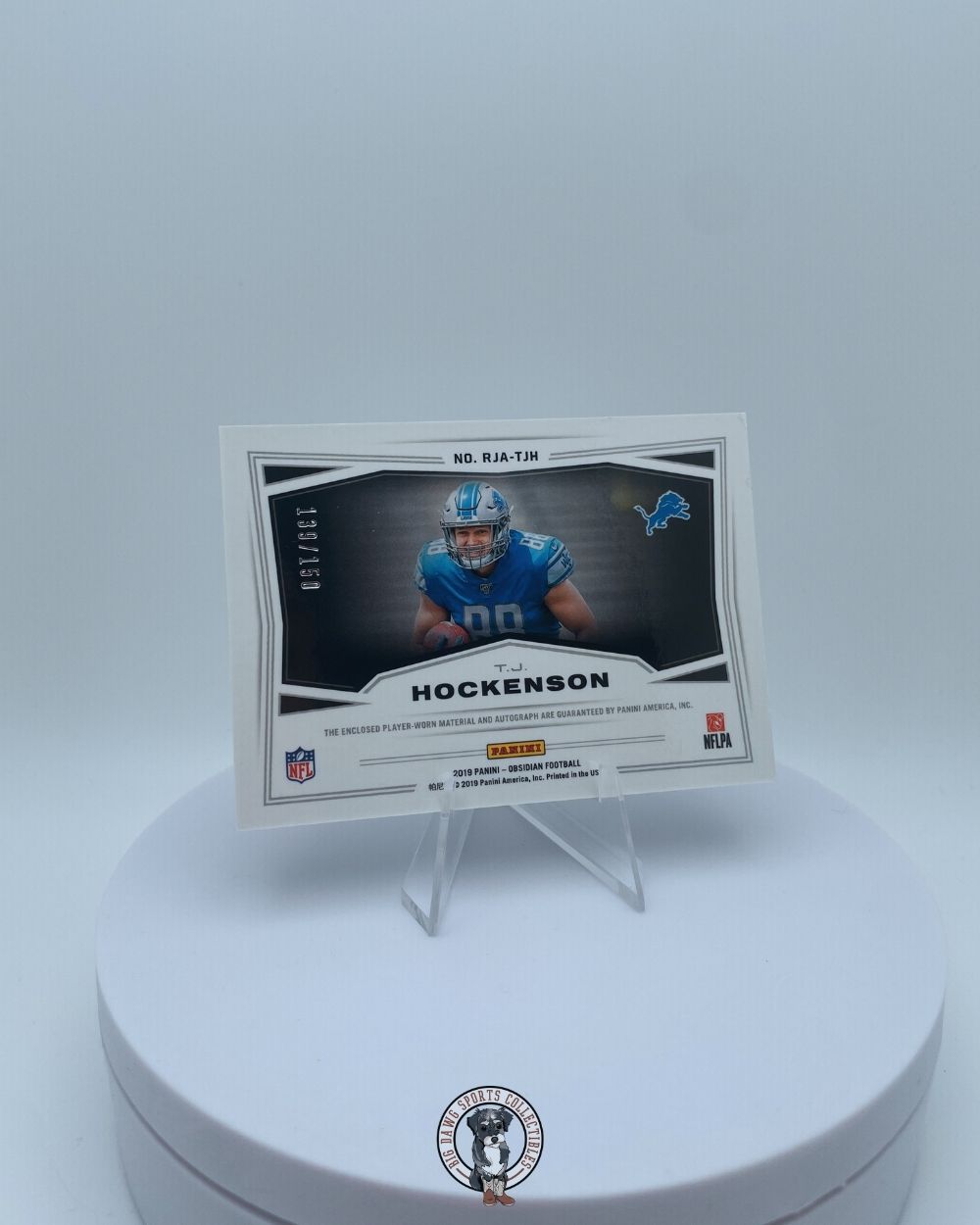 T.J. Hockenson 2019 Panini Origins Rookie Jersey Auto Card #RJA-TJH - 139/150