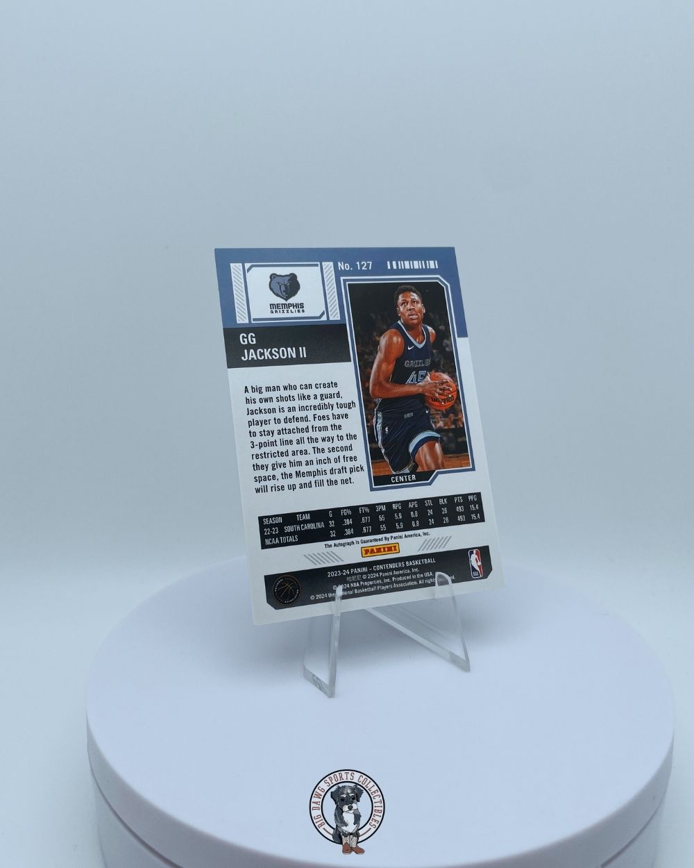 GG Jackson II 2023-24 Panini Contenders Playoff Ticket Auto #127 /99 - Memphis Grizzlies RC