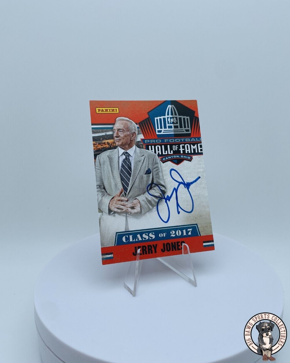 Jerry Jones 2019 Panini Pro Football Hall of Fame Autograph Card - Class of 2017