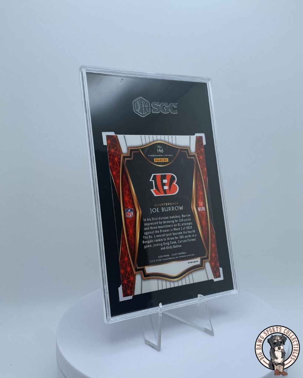 Joe Burrow (Rookie) 2020 Panini Select Silver Prizm #146 - SGC 9.5