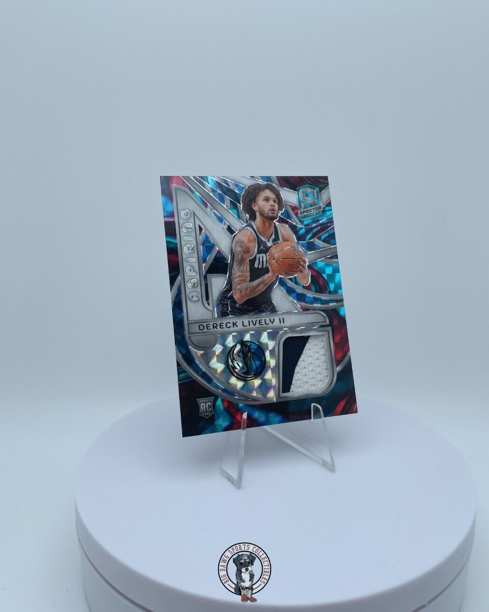 Dereck Lively II 2023-24 Panini Spectra Aspiring Patches Rookie Card #ASP-DLV /75 (47/75)