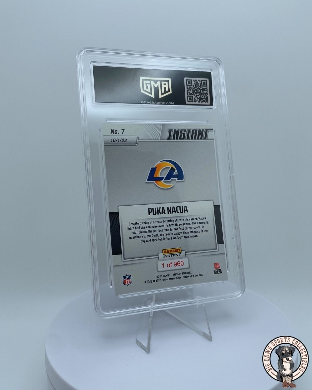 Puka Nacua 2023 Panini Instant Rookie #1/960 - GMA 10 Gem Mint