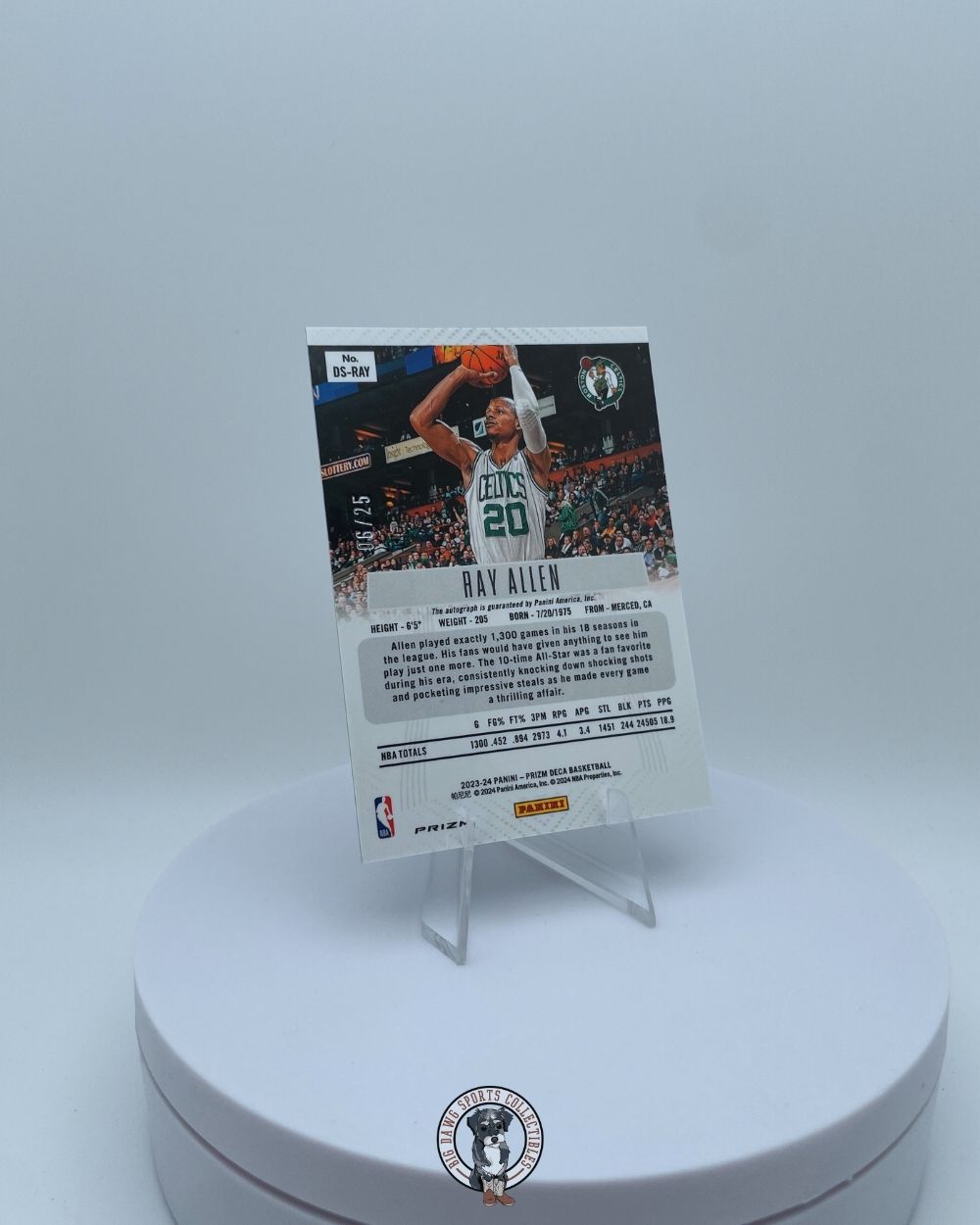 Ray Allen 2023-24 Panini Prizm Deca Basketball Autograph - 06/25